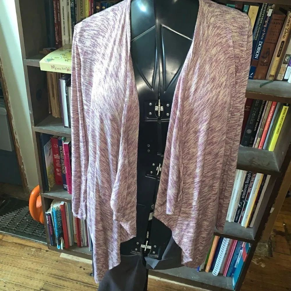 Torrid heathered drape front pink 0/L cozy normcore cardigan